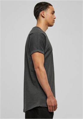 Long Shaped Turnup Tee Charcoal