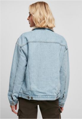 Ladies Oversized Sherpa Denim Jacket