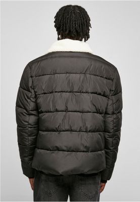 Sherpa Collar Padded Shirt Jacket