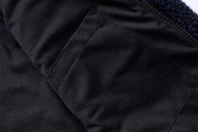 Navy teddy jacket hooded - men
