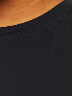 Jack & Jones Plus Size T-shirt med logotryck – Svart