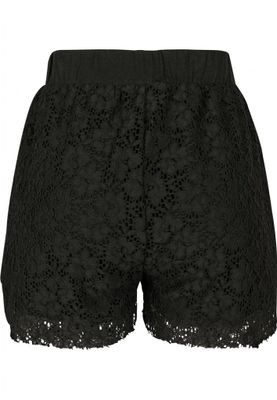 Ladies' black lace shorts