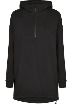 Ladies' long black hoodie