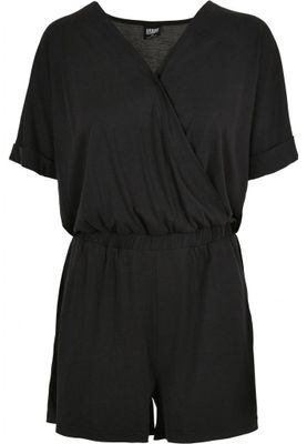 Short jumpsuit v-neck
