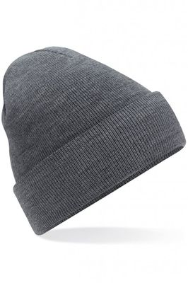 Gray beanie in acrylic yarn