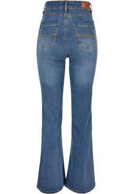Ladies High Waist Flared Denim Pants