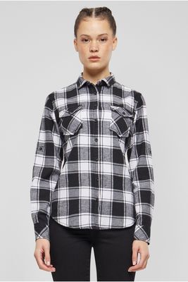 Checkered flannel shirt lady