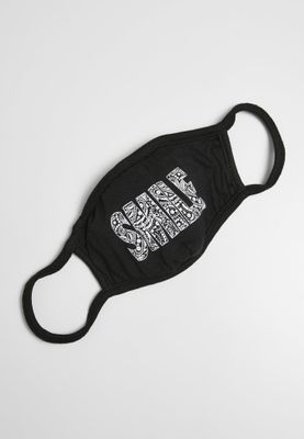 Face mask with the text SMILE