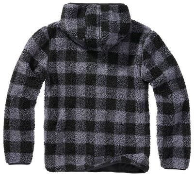 Lumberjack teddyfleece worker pullover gray/black - men