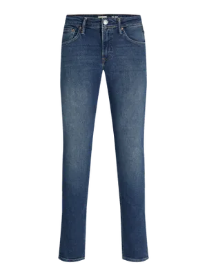 Mörkblå slim fit jeans med stretch - GLENN