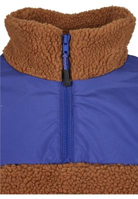 Three-tone teddy jacket for women