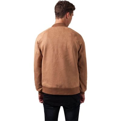 Imitation Suede Bomber Jacket
