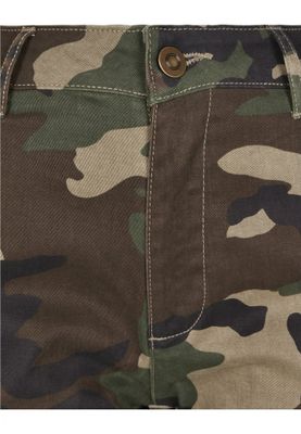 Camo byxa med hög midja och benficka dam