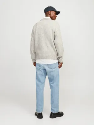Ljusblå tvättade jeans herr - EDDIE