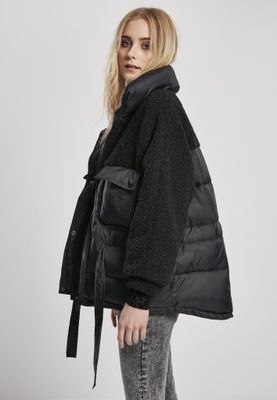 Ladies Sherpa Mix Puffer Jacket