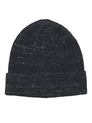Stickad Mössa Herr – Melerad Marinblå Beanie
