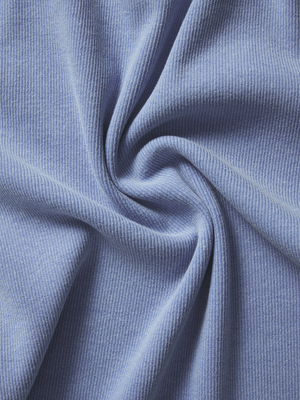 Women's blue ribbed linen