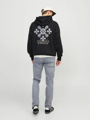 Grå tapered fit jeans herr - MIKE