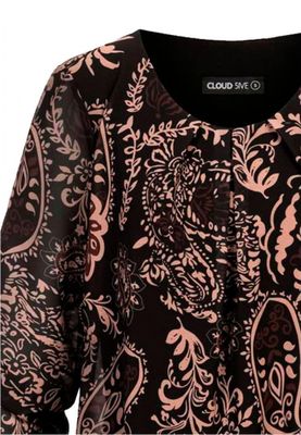 Chiffon blouse with Ornament print