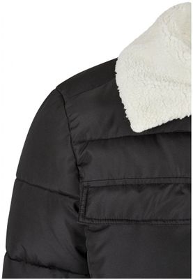 Sherpa Collar Padded Shirt Jacket