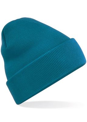 Blue hat in acrylic yarn