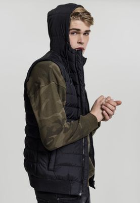 Padded vest with hood