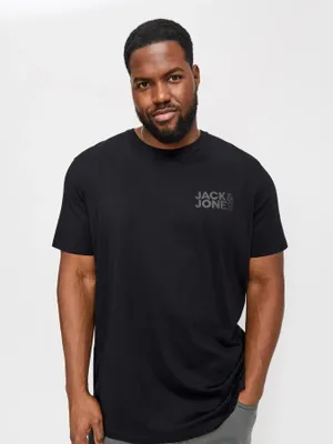 JACK & JONES Svart T-shirt Plus Size – Herr