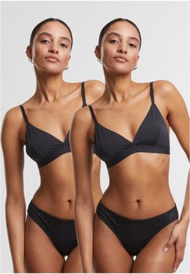 Stringtrosor för dam – svart+svart