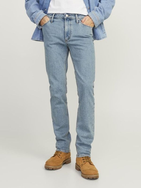 Mørkeblå stenvaskede Regular Fit Jeans Clark