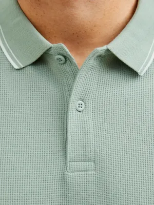 Ljusgrön plus size pikétröja herr – Jack & Jones