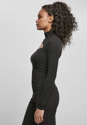 Ladies Cut-Out Turtleneck Longsleeve