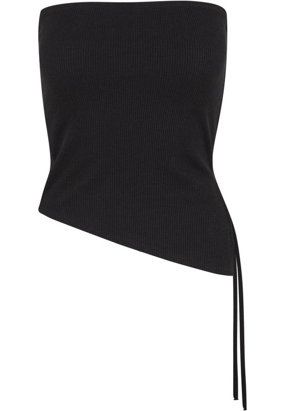 Eleganta Bandeau Top med Asymmetrisk Fåll