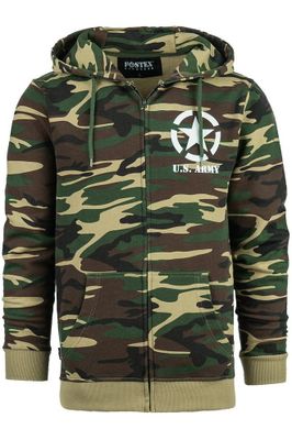 Allied Star U.S. Army camo zipped hoodie