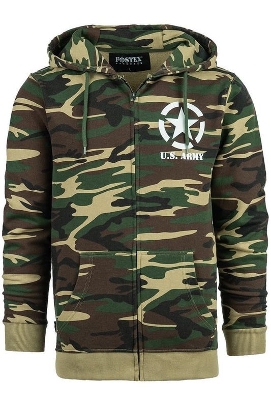 Allied Star U.S. Army camo zipped hoodie