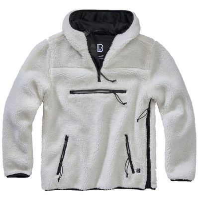 White teddyfleece worker pullover