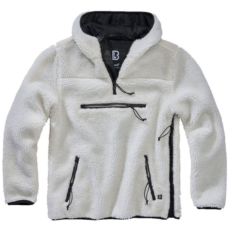 White teddyfleece worker pullover