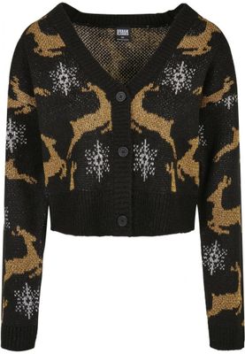 Christmas cardigan with snowflakes and Christmas reindeer oversize lady