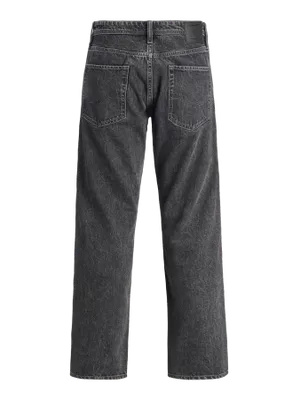 Svart baggy fit jeans med struktur - ALEX