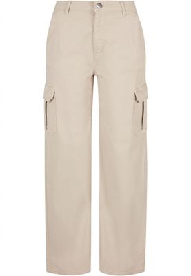 Ladies High Waist Straight Cargo Pants