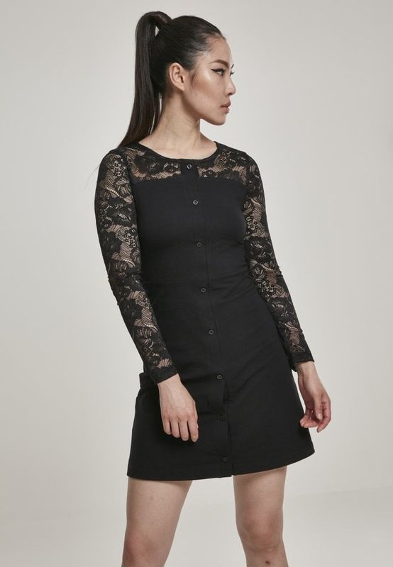 Black short lace dress