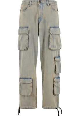 Multi Pocket Denim Cargo Byxor
