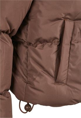 Ladies Short Peached Puffer Jacket