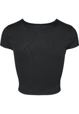 Short snake patterned top