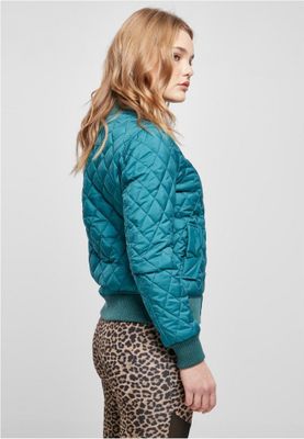 Jacket with diamond quilted nylon ladies