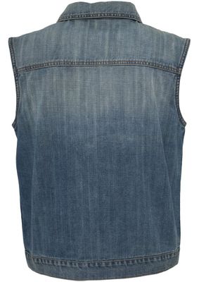 Light blue jeans vest men plus size