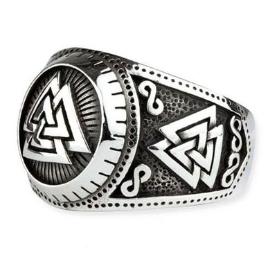 Wotan's knot ring in silver