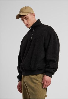 Teddy jacket with half zip for men
