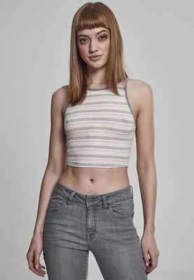 Stribet sweater uden arme