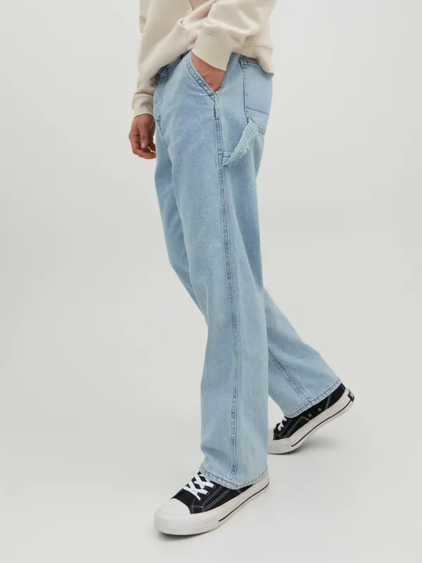 Ljusblå snickarjeans loose fit - EDDIE