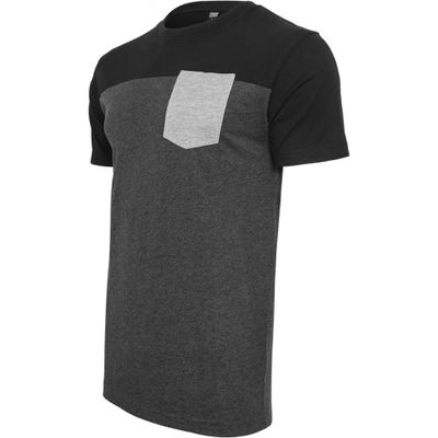 Trefärgad t-shirt med ficka